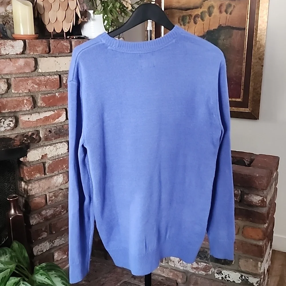 Blue Polar Bear Oversized Christmas Sweater - Picture 4 of 6